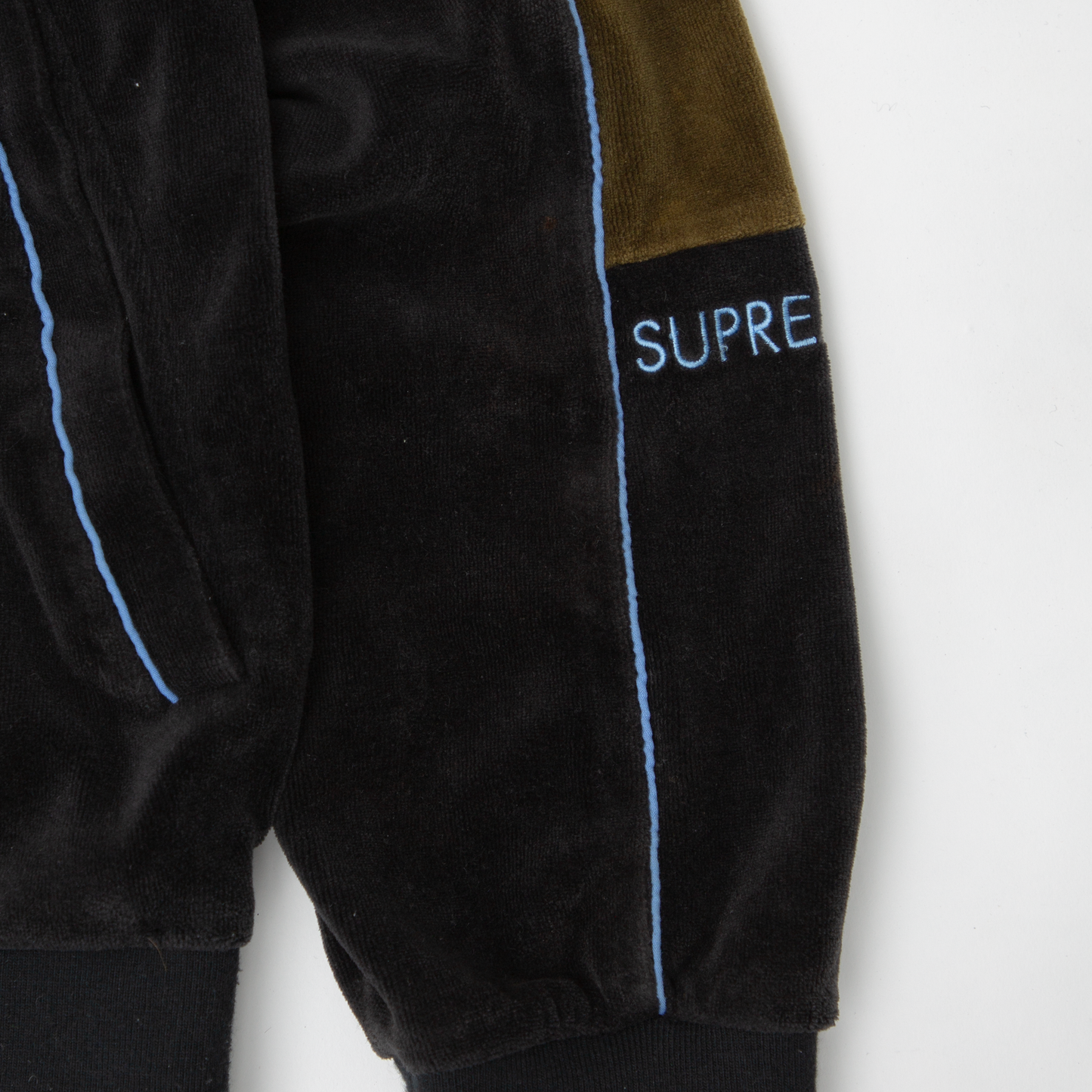 Supreme Velour Tracksuit (Black/Green) - S