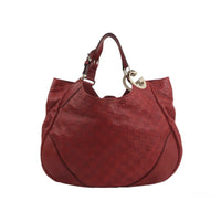 Gucci Charlotte GG Embossed Leather Tote – Burgundy
