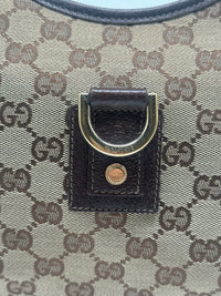 Gucci GG Canvas Abbey D-Ring Hobo Shoulder Bag – Brown