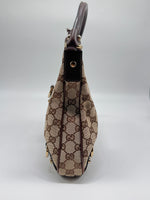 Gucci GG Canvas Abbey D-Ring Hobo Shoulder Bag – Brown