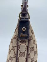 Gucci GG Canvas Abbey D-Ring Hobo Shoulder Bag – Brown