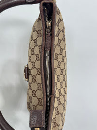 Gucci GG Canvas Abbey D-Ring Hobo Shoulder Bag – Brown