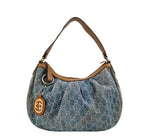 Gucci Sukey Denim GG Monogram Shoulder Bag