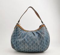 Gucci Sukey Denim GG Monogram Shoulder Bag