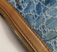 Gucci Sukey Denim GG Monogram Shoulder Bag