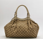 Gucci Sukey GG Monogram Canvas Shoulder Bag – Beige