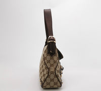Gucci GG Canvas Horsebit Shoulder Bag