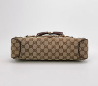 Gucci GG Canvas Horsebit Shoulder Bag