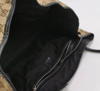 Gucci GG Monogram Canvas Tote – Black Leather Trim