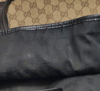 Gucci GG Monogram Canvas Tote – Black Leather Trim