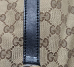 Gucci GG Monogram Canvas Tote – Black Leather Trim