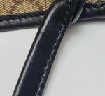 Gucci GG Monogram Canvas Tote – Black Leather Trim