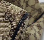 Gucci GG Monogram Canvas Tote – Black Leather Trim
