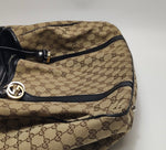 Gucci GG Monogram Canvas Tote – Black Leather Trim
