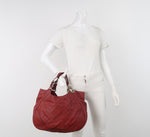Gucci Charlotte GG Embossed Leather Tote – Burgundy