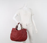 Gucci Charlotte GG Embossed Leather Tote – Burgundy