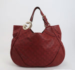 Gucci Charlotte GG Embossed Leather Tote – Burgundy