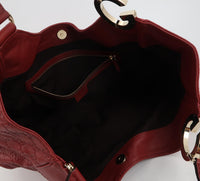 Gucci Charlotte GG Embossed Leather Tote – Burgundy