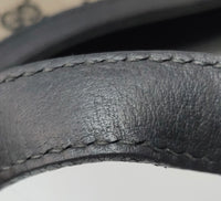 Gucci GG Monogram Canvas Shoulder Bag – Black Leather Trim