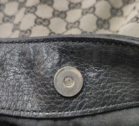 Gucci GG Monogram Canvas Shoulder Bag – Black Leather Trim