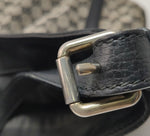 Gucci GG Monogram Canvas Shoulder Bag – Black Leather Trim