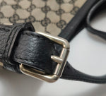 Gucci GG Monogram Canvas Shoulder Bag – Black Leather Trim