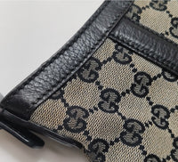 Gucci GG Monogram Canvas Shoulder Bag – Black Leather Trim