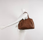 Gucci Sukey GG Embossed Leather Tote – Brown