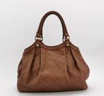 Gucci Sukey GG Embossed Leather Tote – Brown