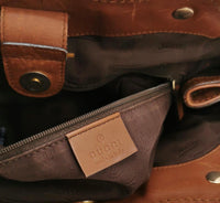 Gucci Sukey GG Embossed Leather Tote – Brown