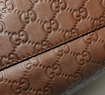 Gucci Sukey GG Embossed Leather Tote – Brown