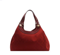 Gucci GG Canvas Leather Tote – Red