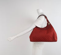 Gucci GG Canvas Leather Tote – Red