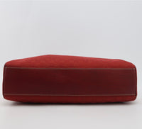 Gucci GG Canvas Leather Tote – Red