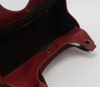 Gucci GG Canvas Leather Tote – Red