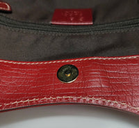 Gucci GG Canvas Leather Tote – Red