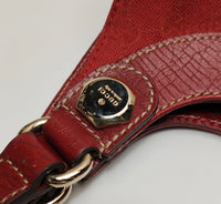 Gucci GG Canvas Leather Tote – Red