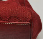 Gucci GG Canvas Leather Tote – Red