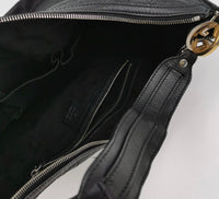 Gucci GG Embossed Leather Hobo Bag – Black
