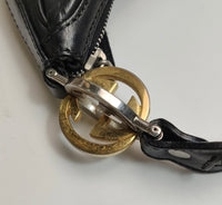 Gucci GG Embossed Leather Hobo Bag – Black