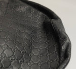 Gucci GG Embossed Leather Hobo Bag – Black
