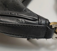 Gucci GG Embossed Leather Hobo Bag – Black