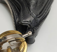 Gucci GG Embossed Leather Hobo Bag – Black