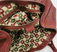 Gucci GG Embossed Leather Tote – Red