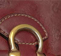 Gucci GG Embossed Leather Tote – Red