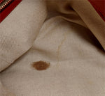 Gucci GG Canvas Tote with Red Leather Trim & Heart Charm