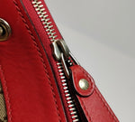 Gucci GG Canvas Tote with Red Leather Trim & Heart Charm