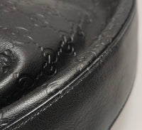 Gucci GG Embossed Leather Hobo Bag – Black