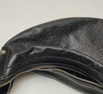 Gucci GG Embossed Leather Hobo Bag – Black