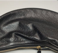 Gucci GG Embossed Leather Hobo Bag – Black
